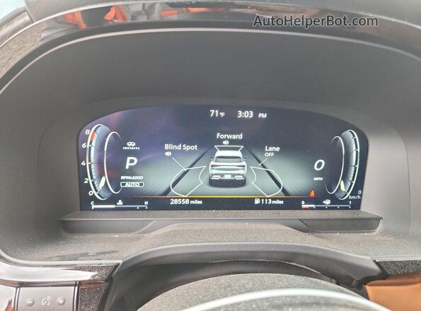 5N1DL1HU0RC352170 2024 INFINITI QX60 Blue Вид щитка приладів