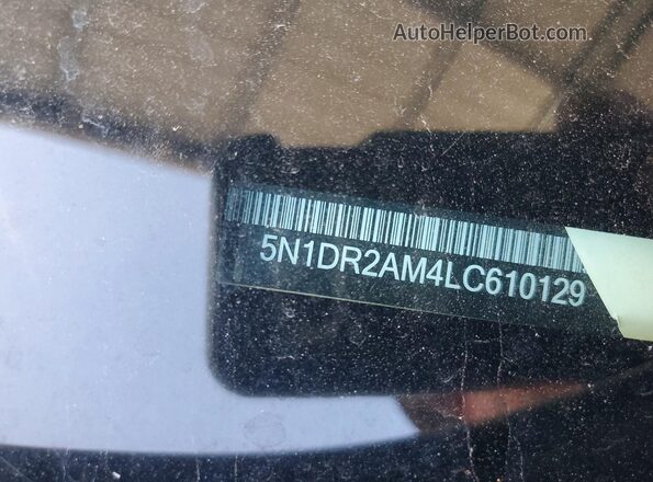 5N1DR2AM4LC610129 2020 NISSAN PATHFINDER White Vista interior de 360 grados