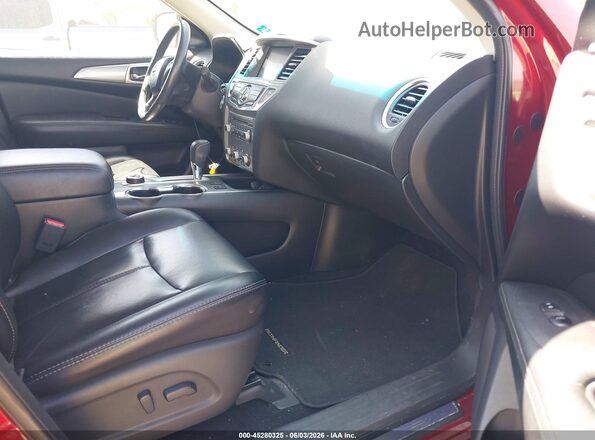 5N1DR2MM2HC685642 2017 NISSAN PATHFINDER Burgundy Widok wnętrza z przodu