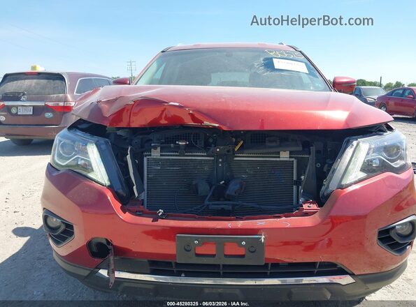 5N1DR2MM2HC685642 2017 NISSAN PATHFINDER Burgundy Widok wnętrza z tyłu