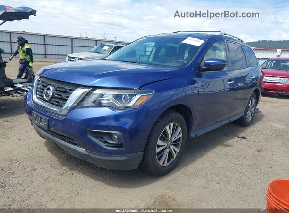 5N1DR2MM3JC654034 2018 NISSAN PATHFINDER Blue წინა მარცხენა ხედი სამი მეოთხედიდან