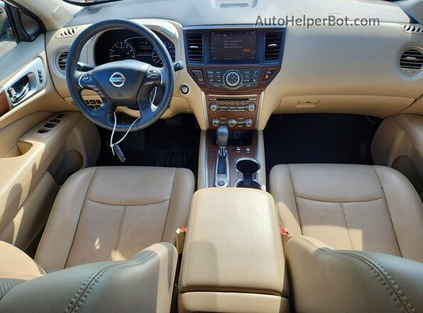 5N1DR2MM3JC678690 2018 NISSAN PATHFINDER White Вид панелі приладів
