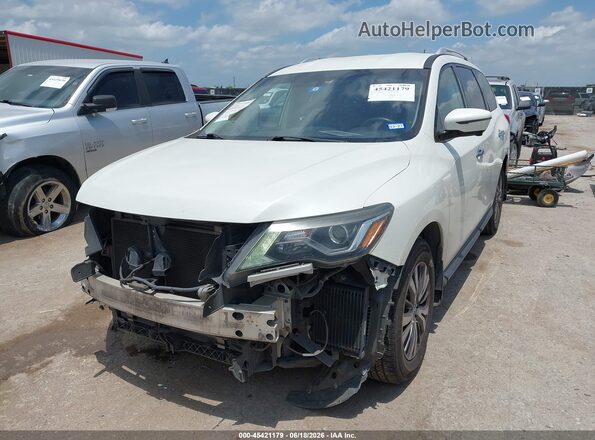 5N1DR2MM4HC611946 2017 NISSAN PATHFINDER White წინა მარცხენა ხედი სამი მეოთხედიდან