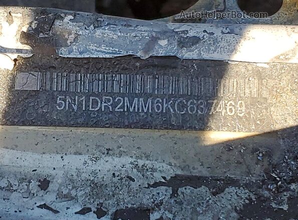 5N1DR2MM6KC637469 2019 NISSAN PATHFINDER White 