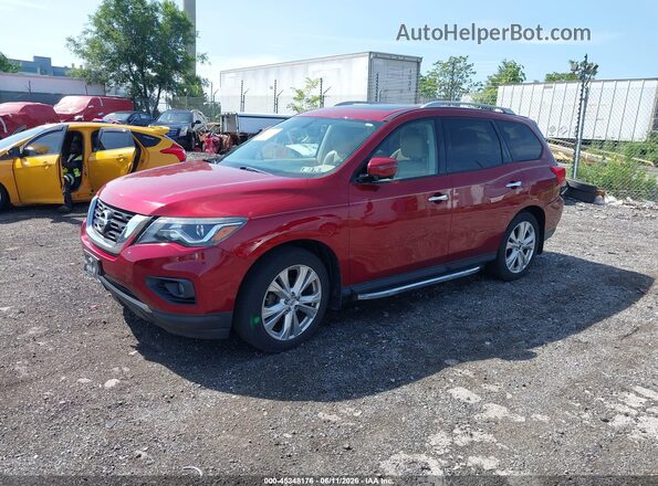 5N1DR2MM8JC614709 2018 NISSAN PATHFINDER Red Առջևի ձախ երեք քառորդ տեսարան