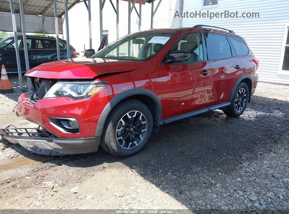 5N1DR2MM8KC633519 2019 NISSAN PATHFINDER Burgundy Առջևի ձախ երեք քառորդ տեսարան