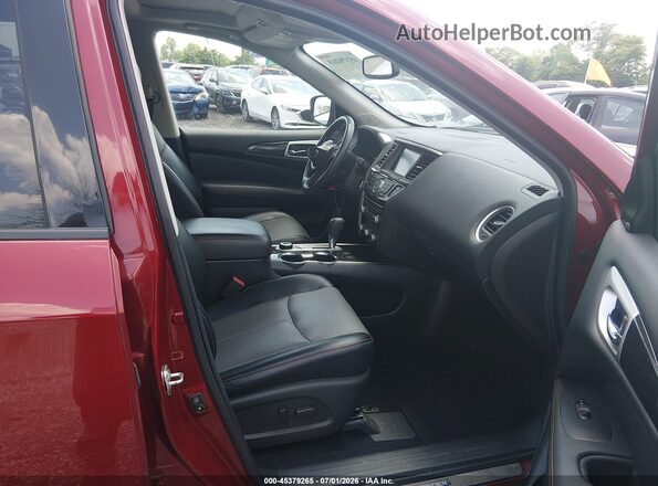 5N1DR2MM8KC633519 2019 NISSAN PATHFINDER Burgundy VIN կոդի պիտակի տեսք