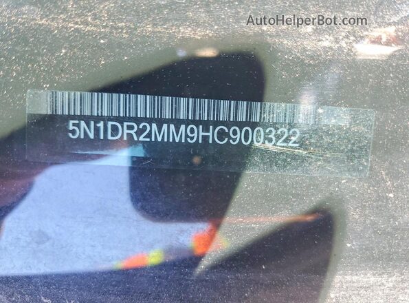 5N1DR2MM9HC900322 2017 NISSAN PATHFINDER Blue Widok naklejki z numerem VIN