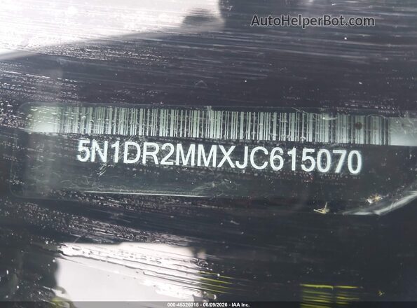 5N1DR2MMXJC615070 2018 NISSAN PATHFINDER Black Вид підкапотного простору