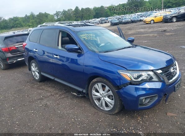 5N1DR2MMXJC649980 2018 NISSAN PATHFINDER Blue ხელსაწყოთა პანელის ხედი