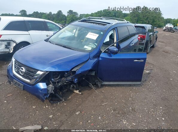 5N1DR2MMXJC649980 2018 NISSAN PATHFINDER Blue წინა მარცხენა ხედი სამი მეოთხედიდან