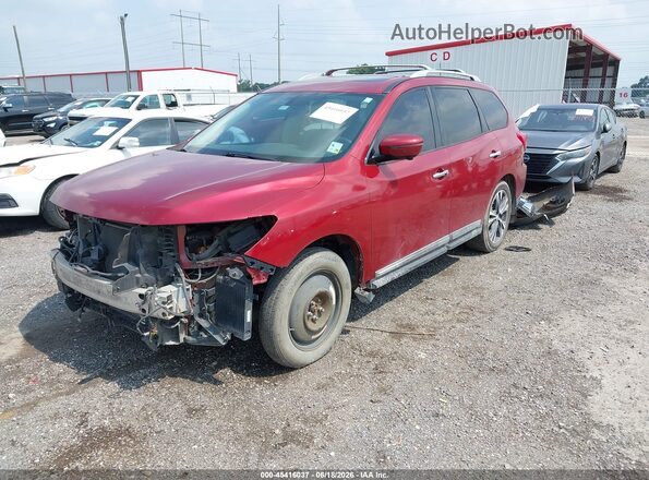 5N1DR2MN0HC610107 2017 NISSAN PATHFINDER Red წინა მარცხენა ხედი სამი მეოთხედიდან