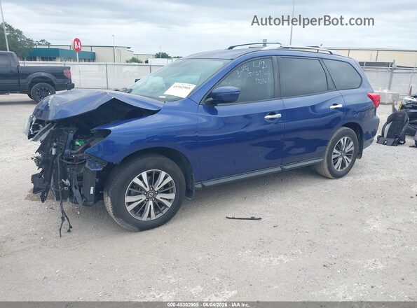 5N1DR2MN0HC902761 2017 NISSAN PATHFINDER Blue Առջևի ձախ երեք քառորդ տեսարան
