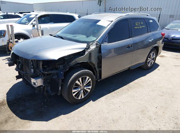 5N1DR2MN3JC617302 2018 NISSAN PATHFINDER Gray Vista tres cuartos delantera izquierda