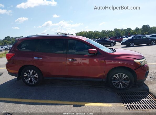 5N1DR2MN5HC659187 2017 NISSAN PATHFINDER Red Vista interior trasera