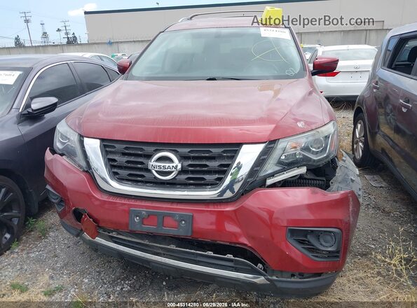 5N1DR2MN5HC913190 2017 NISSAN PATHFINDER Red Rear interior view