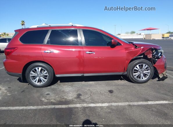 5N1DR2MN6HC620348 2017 NISSAN PATHFINDER Red Vista interior trasera