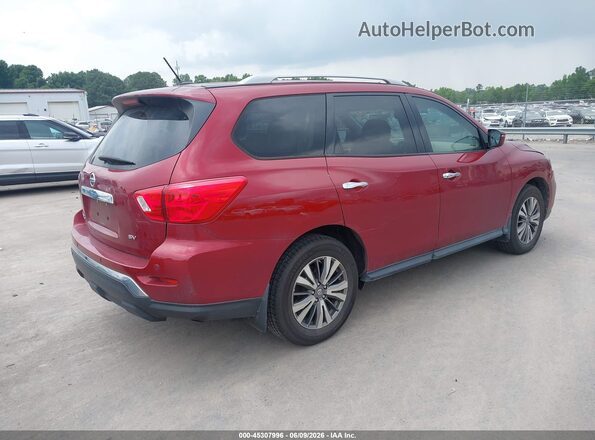 5N1DR2MN9JC665046 2018 NISSAN PATHFINDER Burgundy Задня права чверть