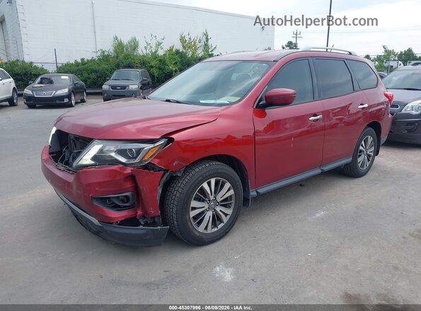 5N1DR2MN9JC665046 2018 NISSAN PATHFINDER Burgundy Передня ліва чверть