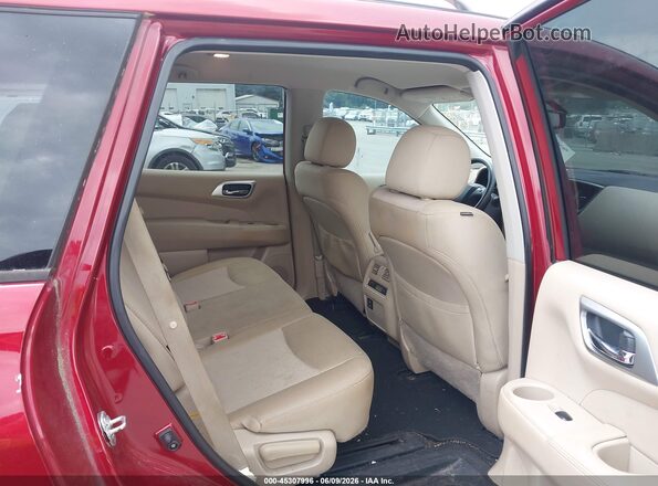 5N1DR2MN9JC665046 2018 NISSAN PATHFINDER Burgundy Вид наклейки з VIN-кодом