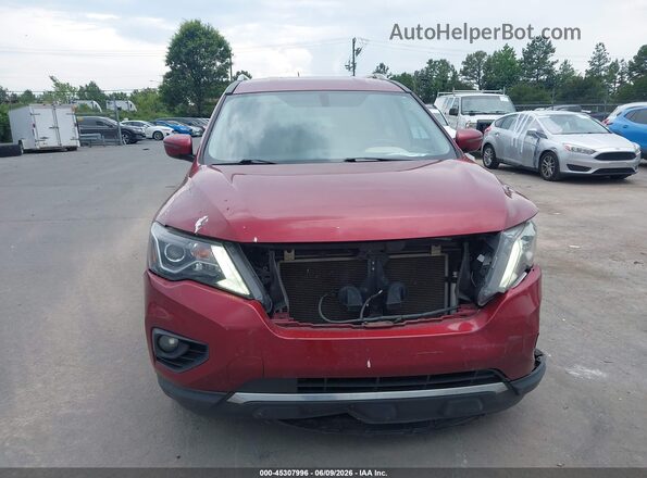 5N1DR2MN9JC665046 2018 NISSAN PATHFINDER Burgundy Вид щитка приладів