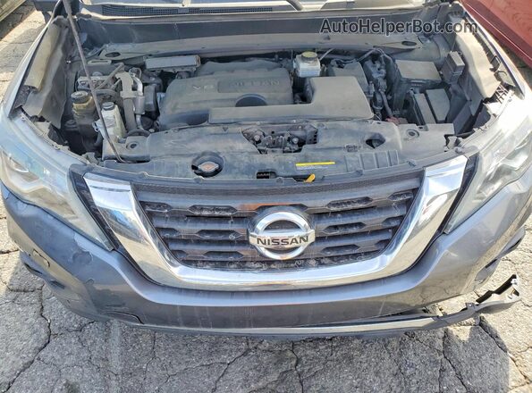 5N1DR2MN9KC600652 2019 NISSAN PATHFINDER Gray Vista del compartimento del motor