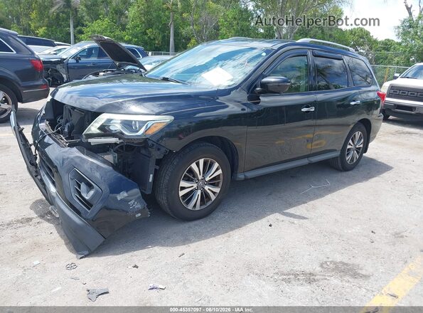5N1DR2MNXHC621275 2017 NISSAN PATHFINDER Black Առջևի ձախ երեք քառորդ տեսարան