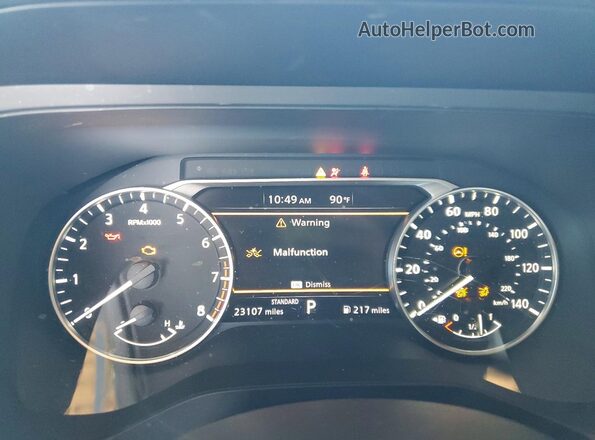 5N1DR3AA3SC248675 2025 NISSAN PATHFINDER White Вид щитка приладів