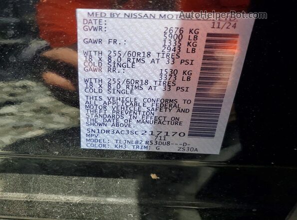 5N1DR3AC3SC217170 2025 NISSAN PATHFINDER Black 
