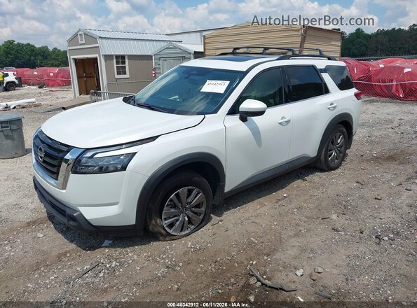 5N1DR3BB4SC229642 2025 NISSAN PATHFINDER White Առջևի ձախ երեք քառորդ տեսարան