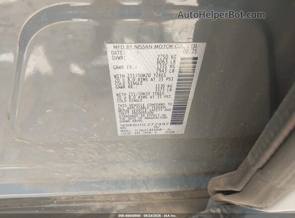 5N1DR3DJ2SC277497 2025 NISSAN PATHFINDER Gray Vista del compartimento del motor