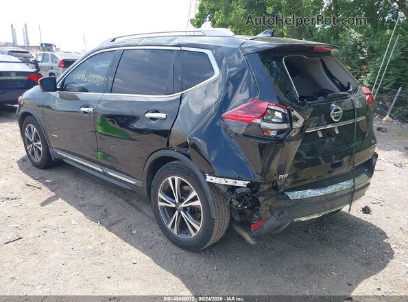 5N1ET2MT8JC809660 2018 NISSAN ROGUE HYBRID Black Trasero izquierdo