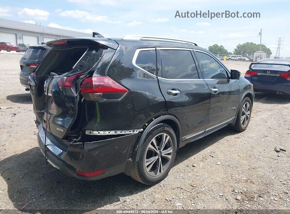 5N1ET2MT8JC809660 2018 NISSAN ROGUE HYBRID Black Trasero derecho
