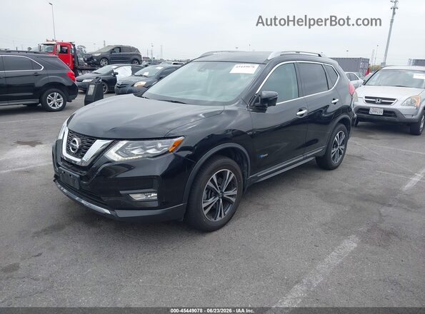 5N1ET2MV3HC798160 2017 NISSAN ROGUE HYBRID Black წინა მარცხენა ხედი სამი მეოთხედიდან