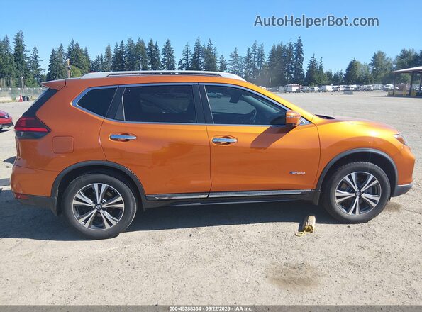 5N1ET2MV3HC807410 2017 NISSAN ROGUE HYBRID Orange Vista interior trasera