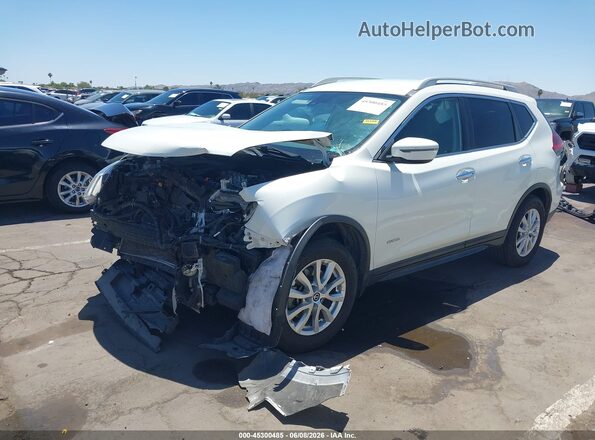 5N1ET2MV5KC736296 2019 NISSAN ROGUE HYBRID White Առջևի ձախ երեք քառորդ տեսարան