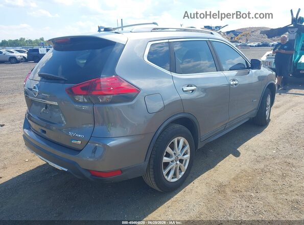 5N1ET2MV7HC828650 2017 NISSAN ROGUE HYBRID Gray Trasero derecho