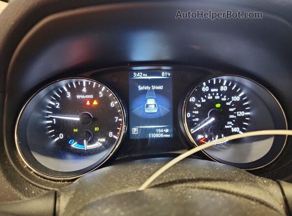 5N1ET2MVXHC829646 2017 NISSAN ROGUE Blue Instrument cluster view