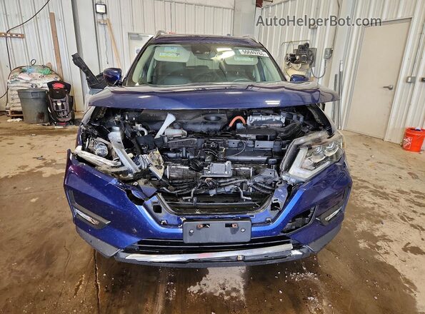5N1ET2MVXHC829646 2017 NISSAN ROGUE Blue Front view