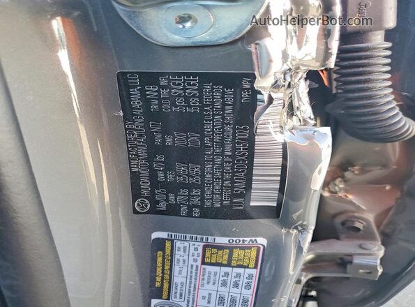 5NMJA3DEXSH571023 2025 HYUNDAI TUCSON Gray Սալոնի 360 աստիճան տեսք