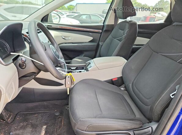5NMJACAEXNH096496 2022 HYUNDAI TUCSON Blue Вид салону спереду