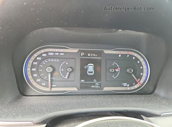 5NMJACAEXNH096496 2022 HYUNDAI TUCSON Blue Вид щитка приладів
