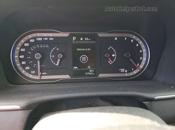 5NMJB3AE3NH145292 2022 HYUNDAI TUCSON Red Vista del cuadro de instrumentos