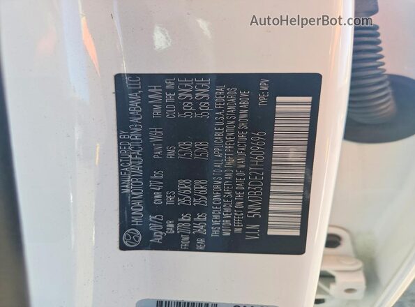 5NMJB3DE2TH609696 2026 HYUNDAI TUCSON White 