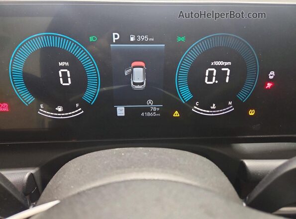 5NMJB3DEXSH492108 2025 HYUNDAI TUCSON White ხელსაწყოთა პანელის ხედი