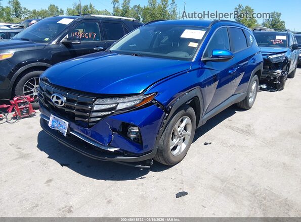 5NMJBCAE0NH155410 2022 HYUNDAI TUCSON Синий Передняя левая четверть