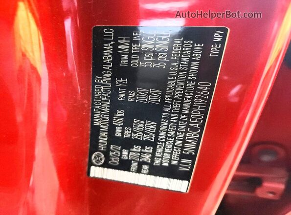 5NMJBCAE0PH192640 2023 HYUNDAI TUCSON Red 
