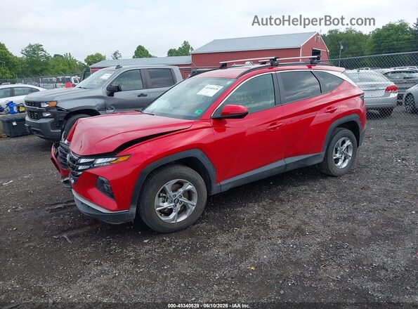 5NMJBCAE1PH222843 2023 HYUNDAI TUCSON Red წინა მარცხენა ხედი სამი მეოთხედიდან