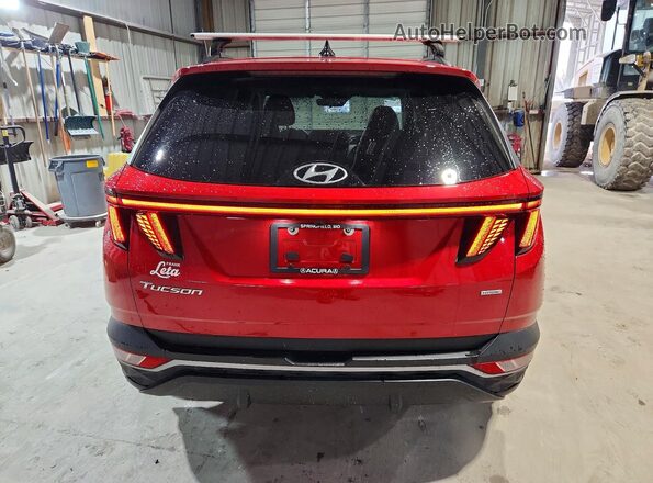 5NMJBCAE5NH065704 2022 HYUNDAI TUCSON Red Widok z tyłu