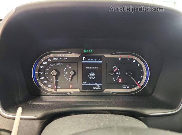5NMJBCAE7NH120895 2022 HYUNDAI TUCSON White Вид щитка приладів